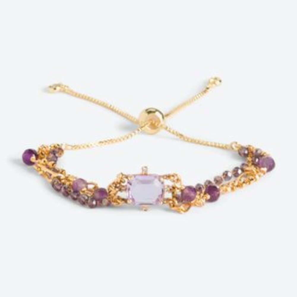 Nakamol Vanessa Layered Beaded Bracelet Purple
